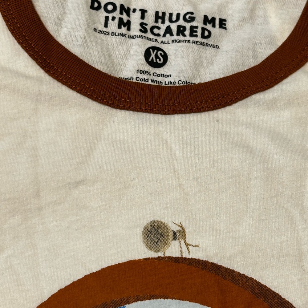 NWOT Don’t Hug Me I’m Scared Ringer Tee - Picture 3 of 3